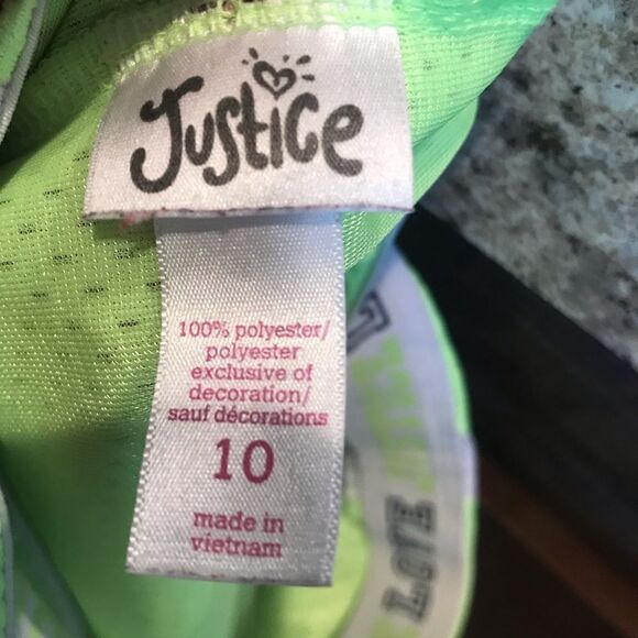 Justice Neon Green Mesh Shorts Size 10 - Picture 9 of 10